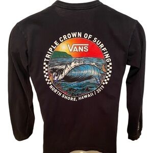 VANS Triple Crown of Surfing North Shore Hawaii 2019 Tee Shirt Kids Medium 10-12